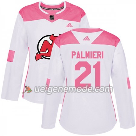 Dame Eishockey New Jersey Devils Trikot Kyle Palmieri 21 Adidas 2017-2018 Weiß Pink Fashion Authentic